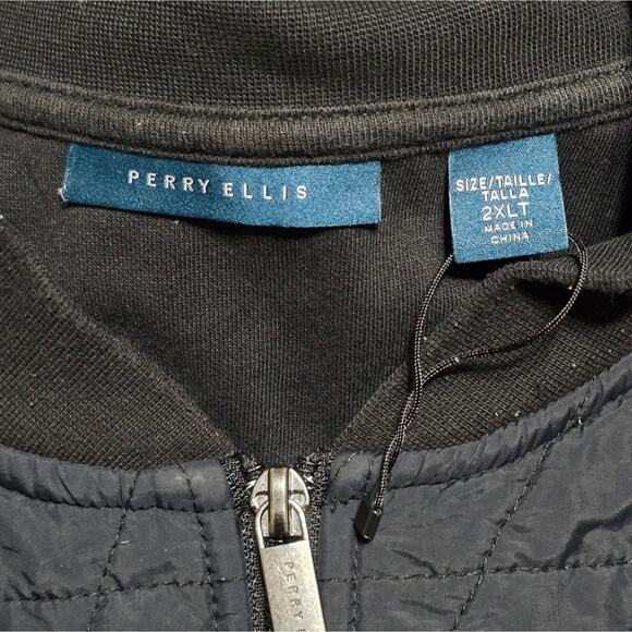 Perry Ellis Cozy Black Quilted Vest Mens‎ Size 2XLT - Picture 7 of 7